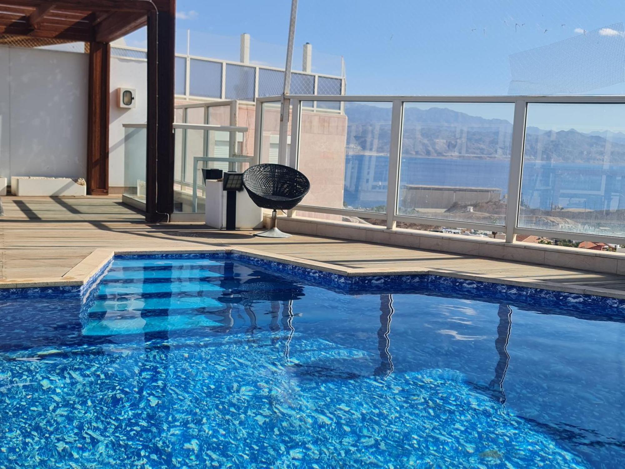 Exclusive Amdar -Residence Luxury Penthause With Privat Roof Pool Near The Sea -Best Sea View Eilat Exterior foto