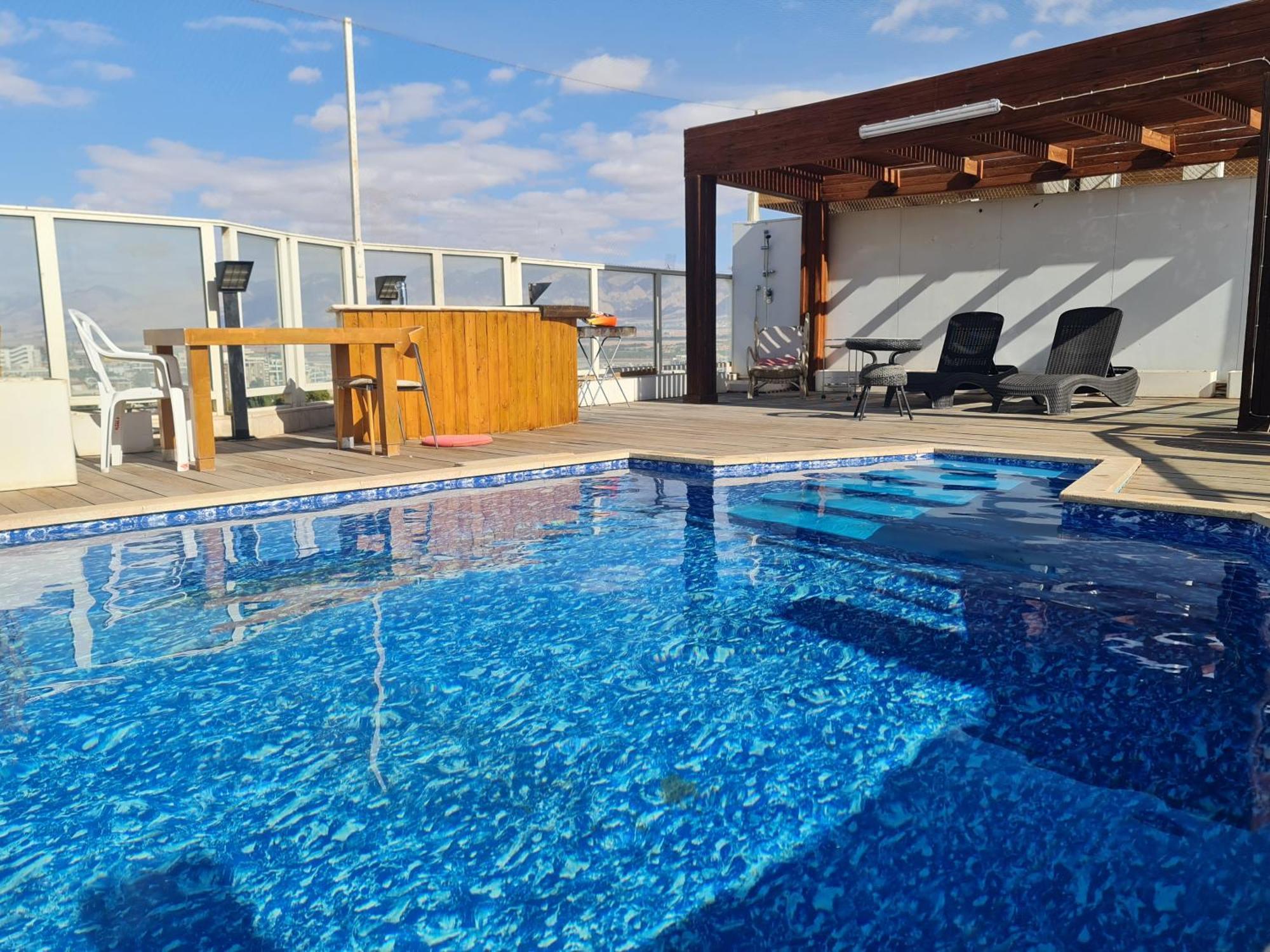 Exclusive Amdar -Residence Luxury Penthause With Privat Roof Pool Near The Sea -Best Sea View Eilat Exterior foto